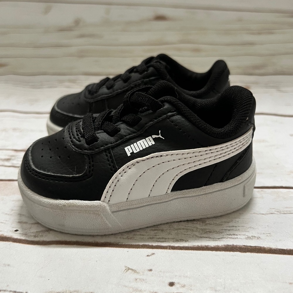 Puma Caven 2.0 Sneakers Black White Low Top Lace Up 4C